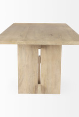 Aida Dining Table in Light Brown Wood