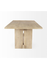 Aida Dining Table in Light Brown Wood