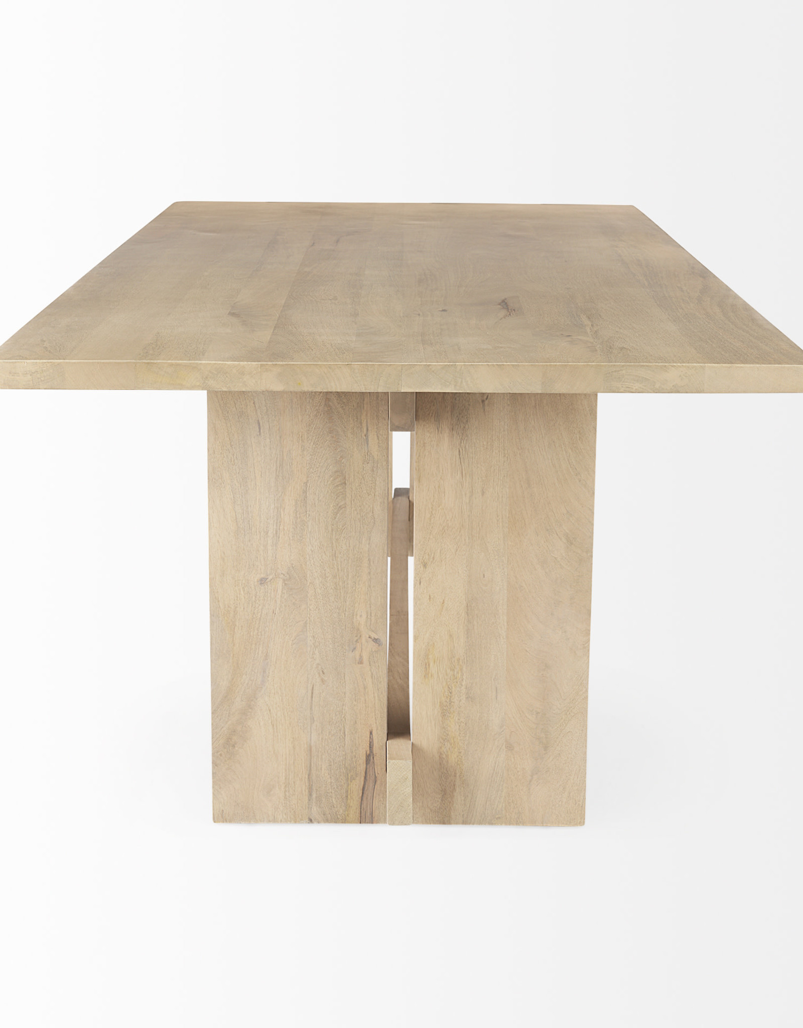 Aida Dining Table in Light Brown Wood