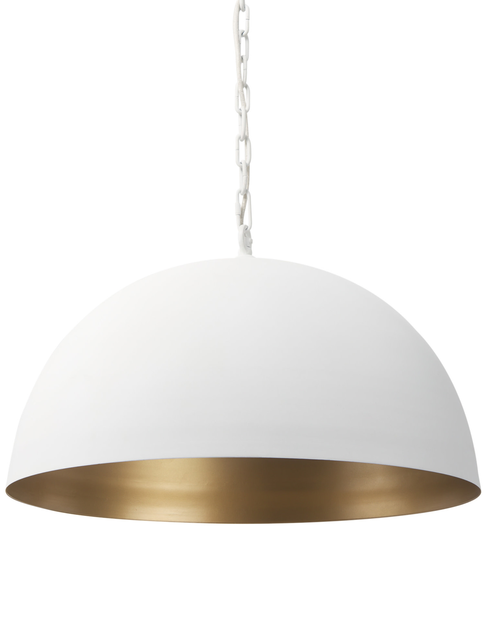 Juniper 24" Round White Dome Pendant Light