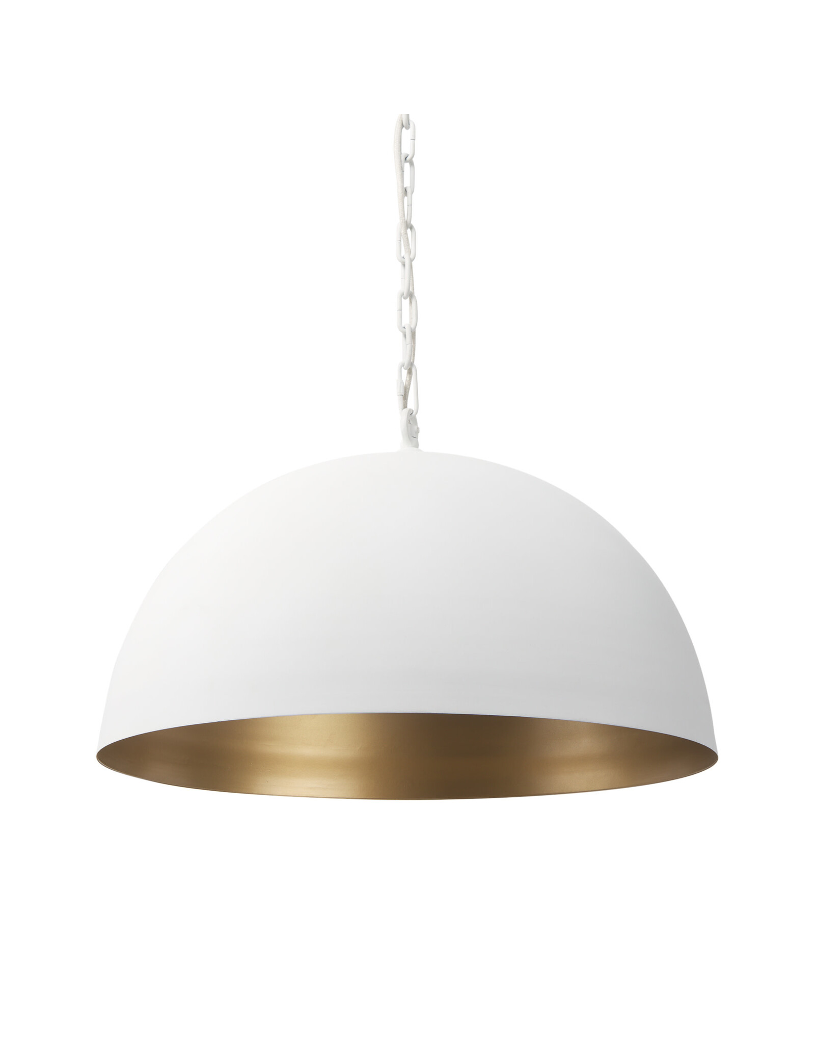 Juniper 24" Round White Dome Pendant Light