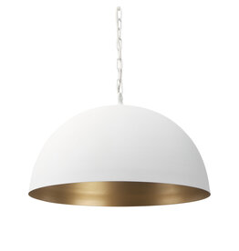 Juniper 24" Round White Dome Pendant Light
