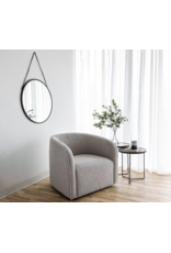 Evita Swivel Greige Boucle