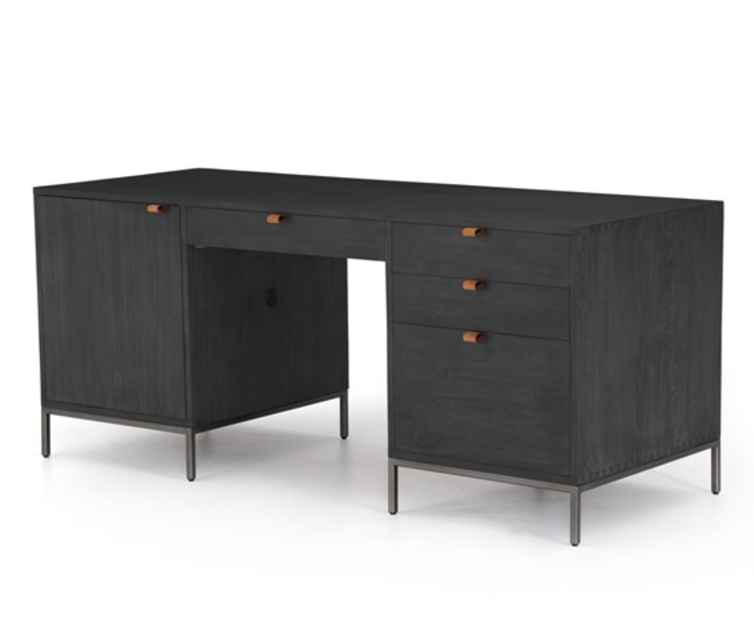 Trey Executive Desk Black Shoppe Jessica Velikovsky Interiors