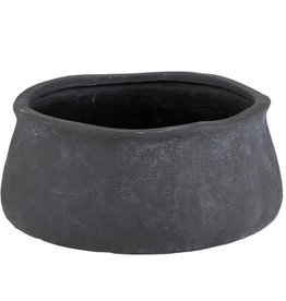 Matte Black Round Large Vase