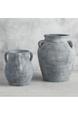 Grey Terracotta Pot with Two  Handles - LG