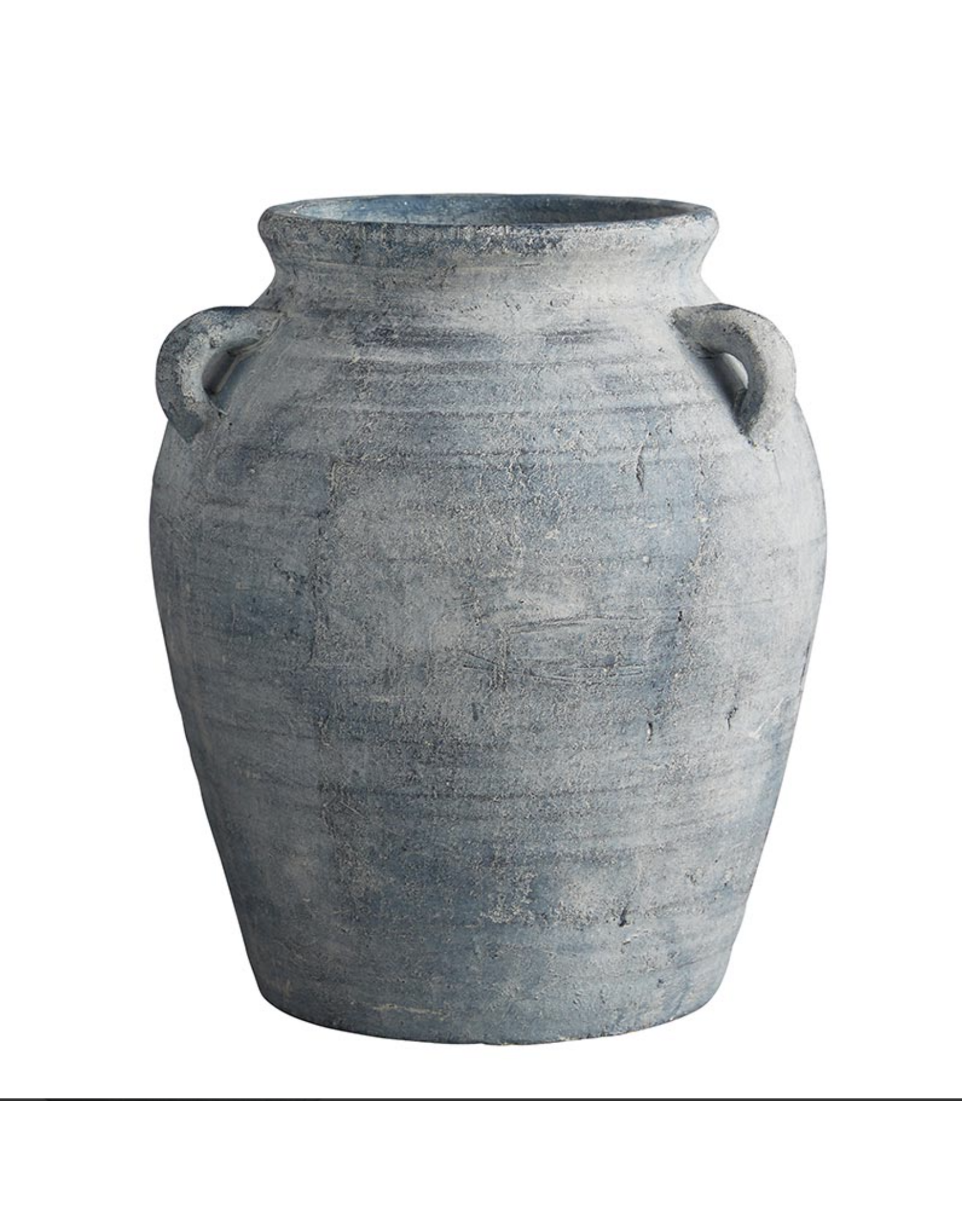 Grey Terracotta Pot with Two  Handles - LG