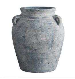 Grey Terracotta Pot with Two  Handles - LG