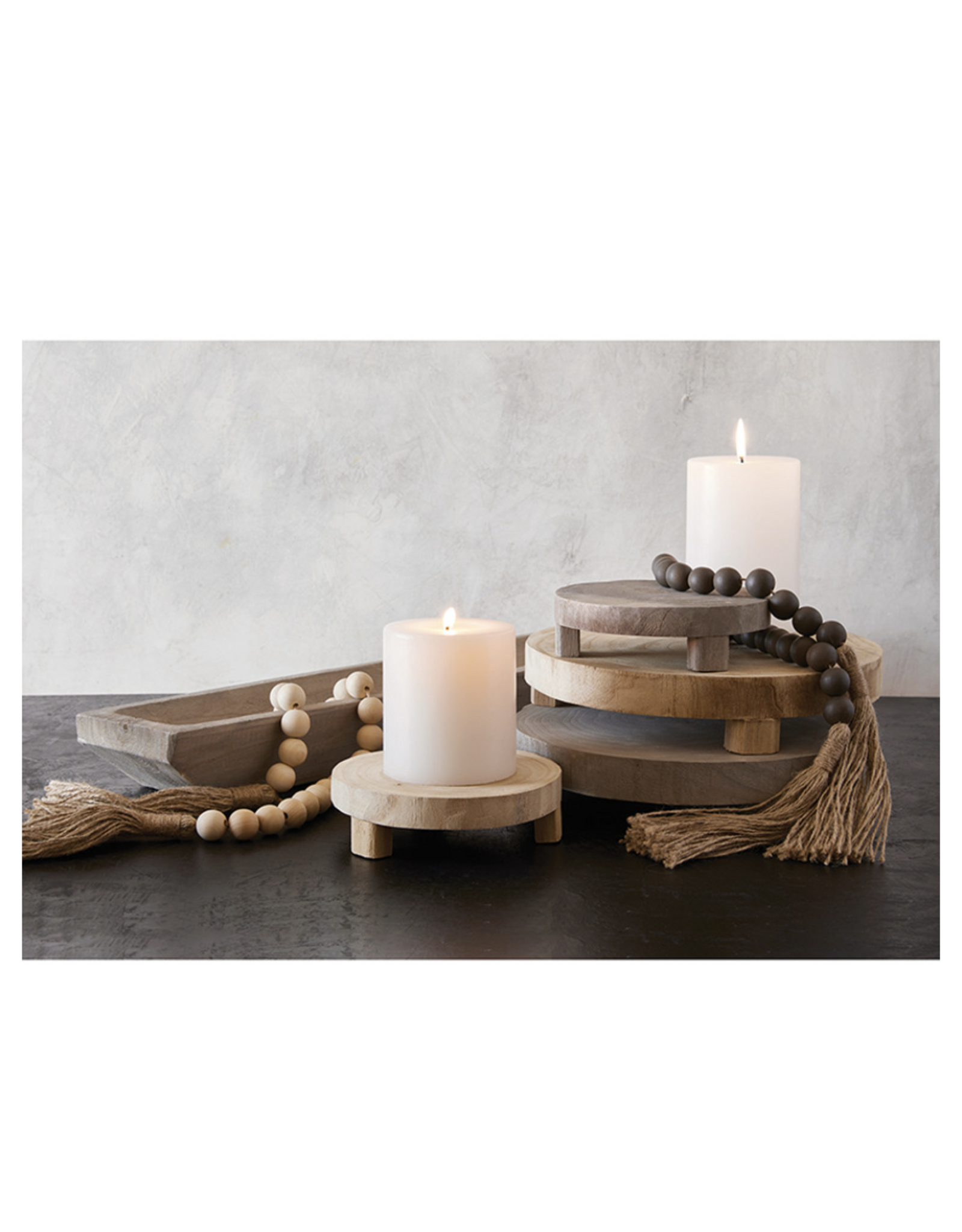 Paulownia Wood Riser, Natural Small