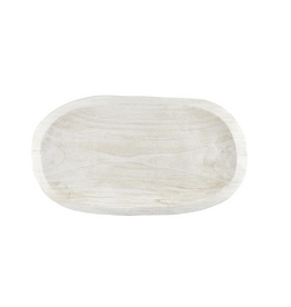 Paulownia Platter - White