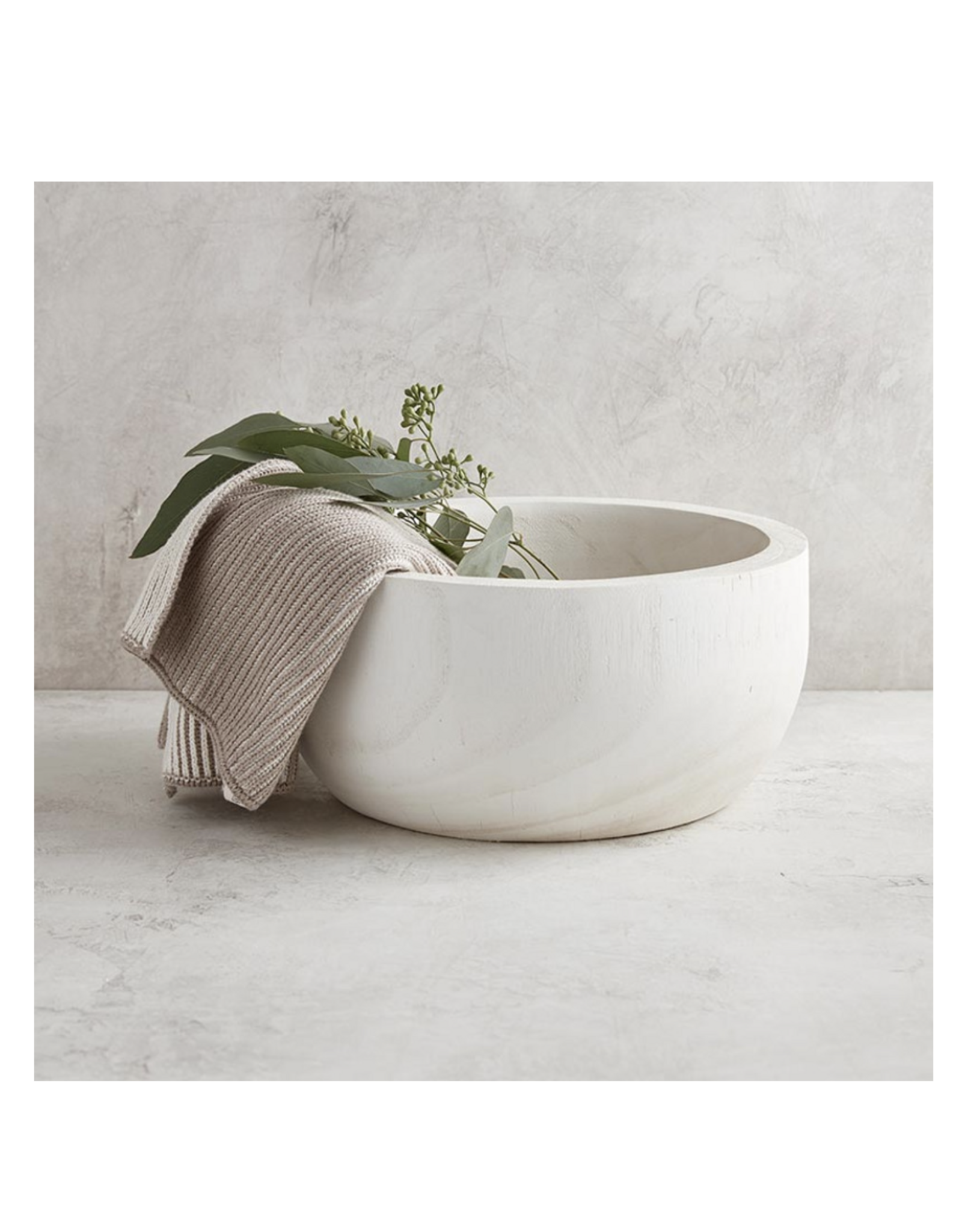 Paulownia Serving Bowl - White