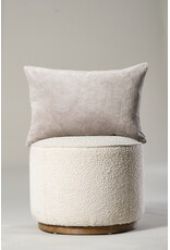 Vera Velvet Pillow, Dove Grey 16x24