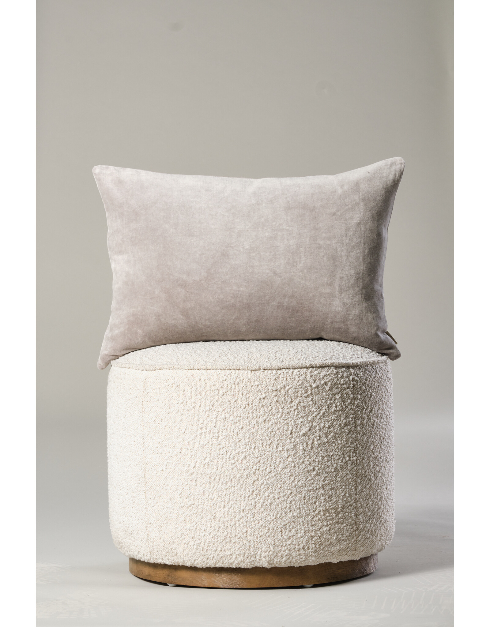 Vera Velvet Pillow, Dove Grey 16x24