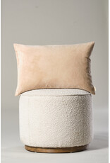 Vera Velvet Pillow, Bisque 16x24