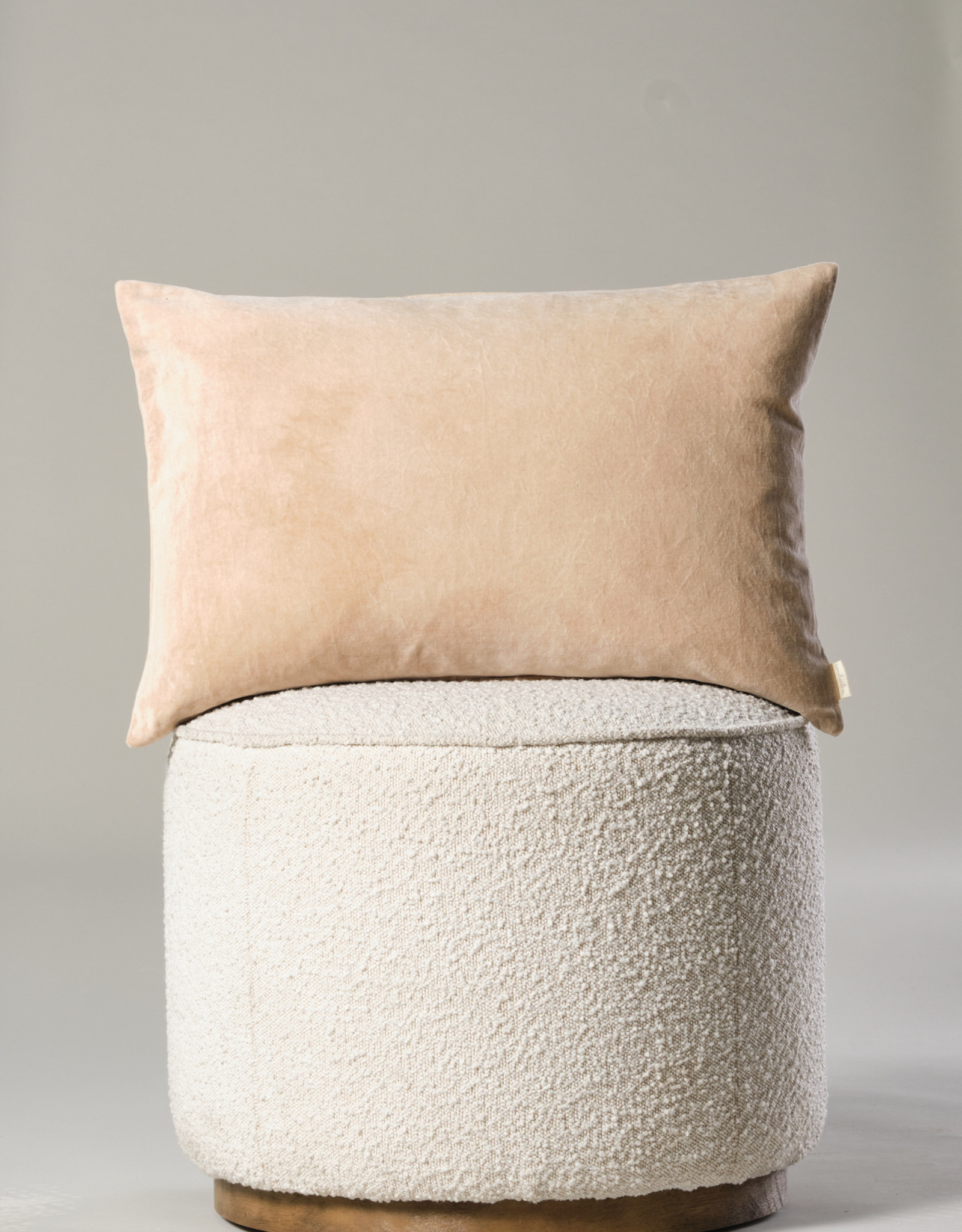 Vera Velvet Pillow, Bisque 16x24