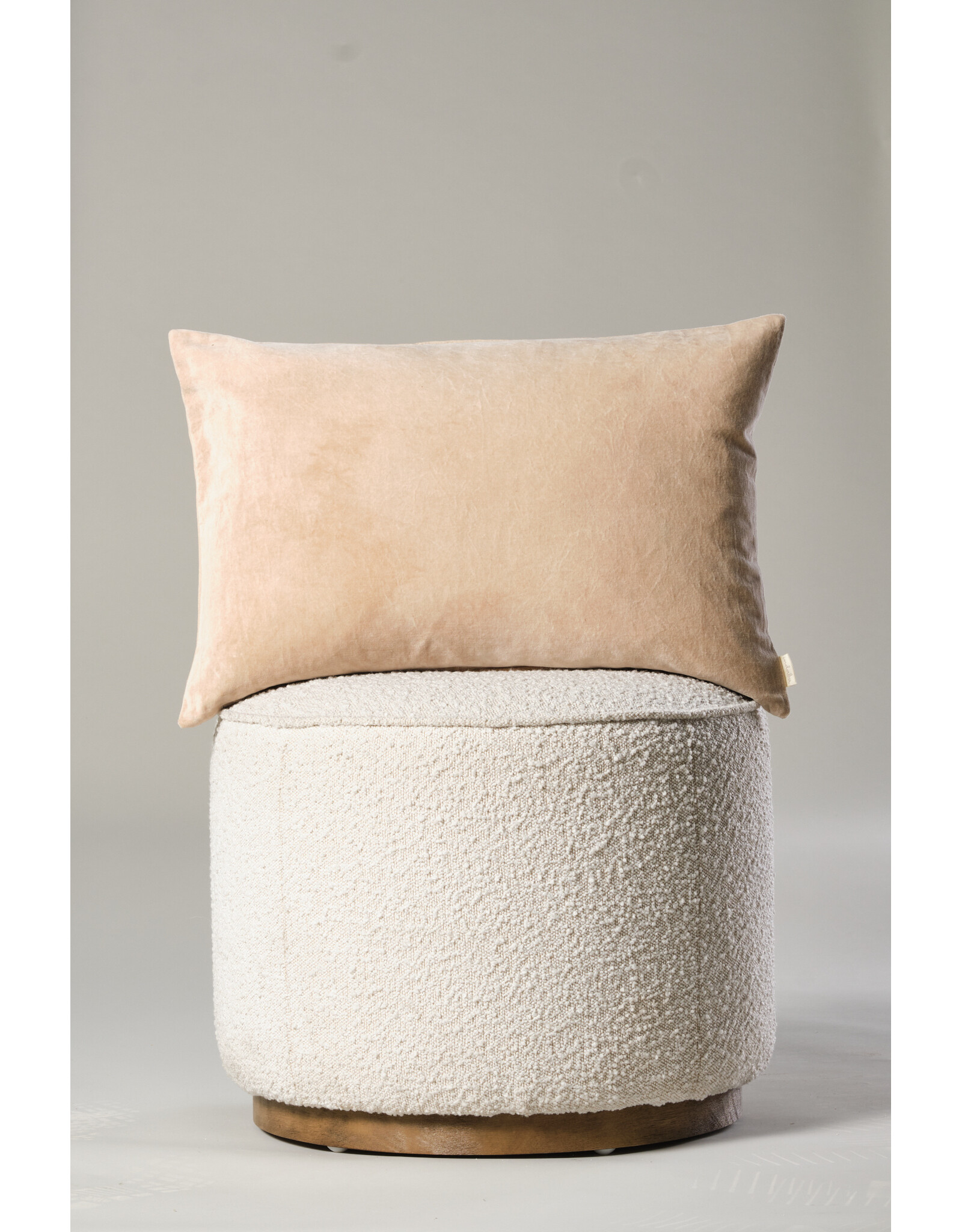 Vera Velvet Pillow, Bisque 16x24
