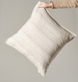 Luca Linen Pillow, Light Grey 20x20
