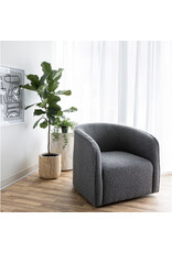 Evita Swivel Chair - Slate Boucle
