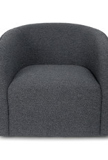 Evita Swivel Chair - Slate Boucle