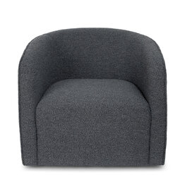 Evita Swivel Chair - Slate Boucle
