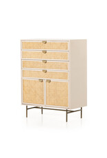Luella Tall Dresser in Matte Alabaster