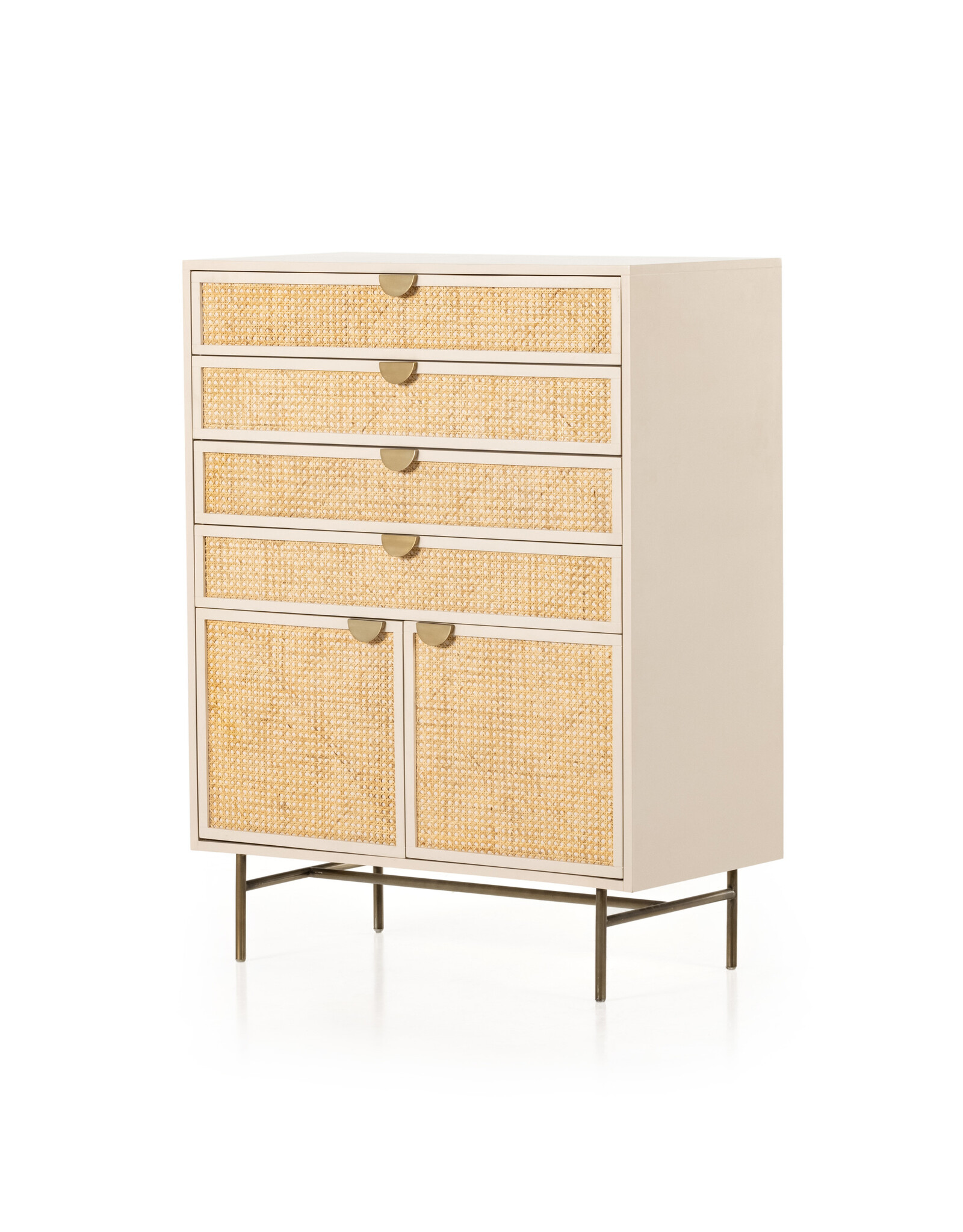 Luella Tall Dresser in Matte Alabaster