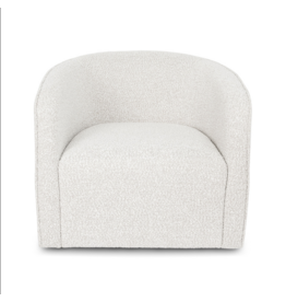 Evita Swivel Chair in  Off White