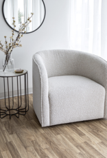 Evita Swivel Chair in  Off White