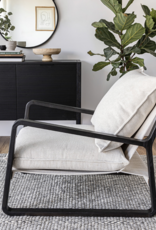 Finn Sling Chair, Black Frame, Cream