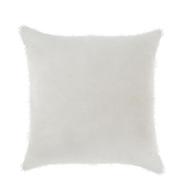 Lina Linen Pillow, White 24x24