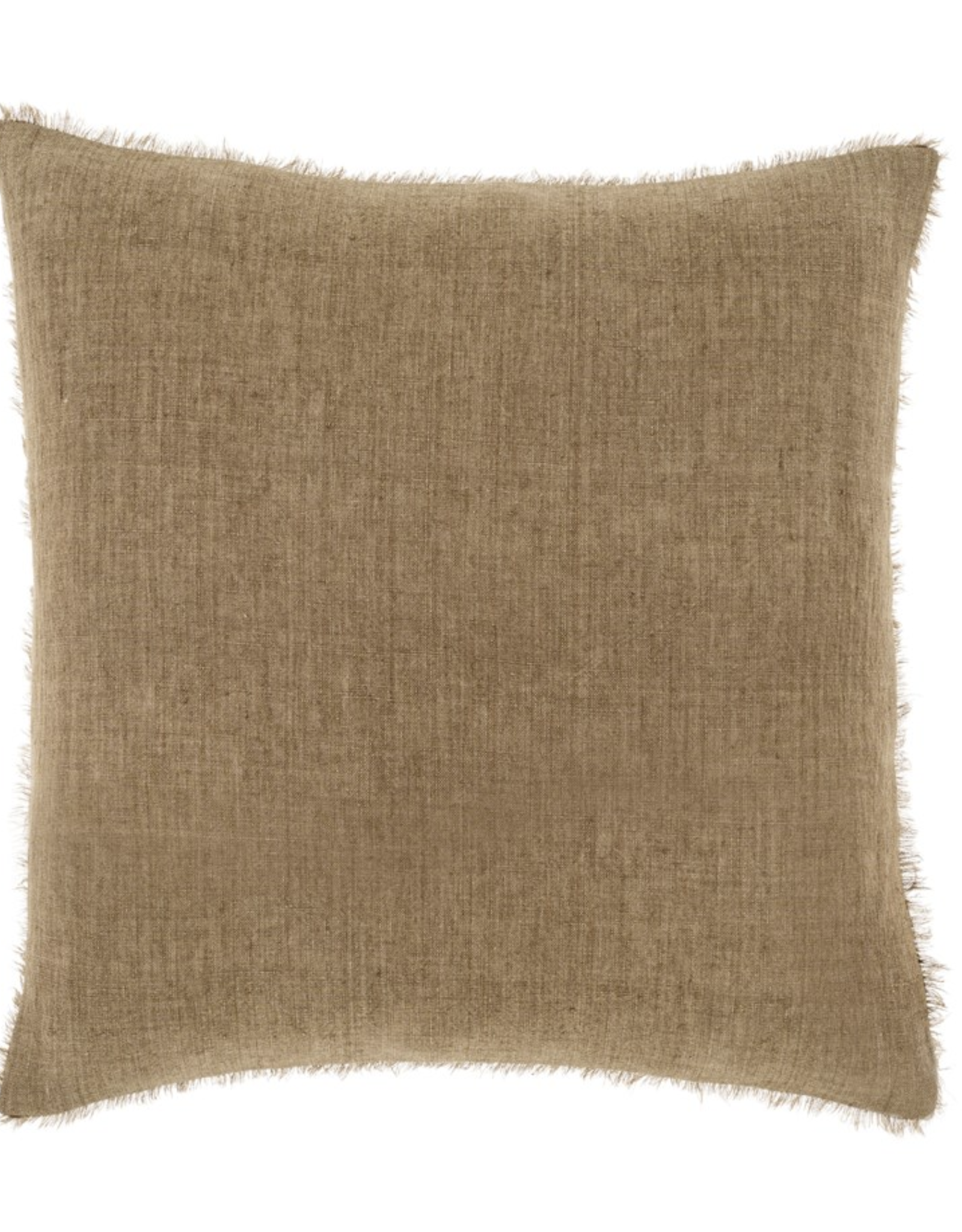 Lina Linen Pillow, Hazelnut 20x20
