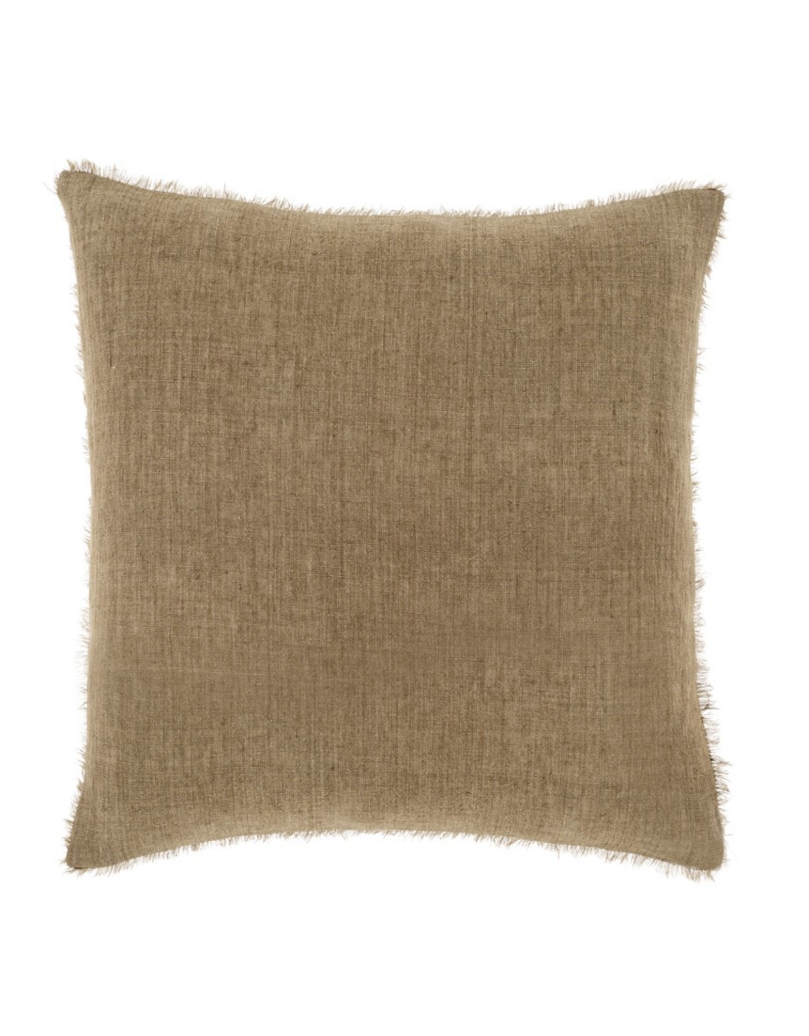 Lina Linen Pillow, Hazelnut 20x20