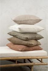 Lina Linen Pillow, Hazelnut 20x20
