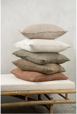 Lina Linen Pillow, Hazelnut 20x20