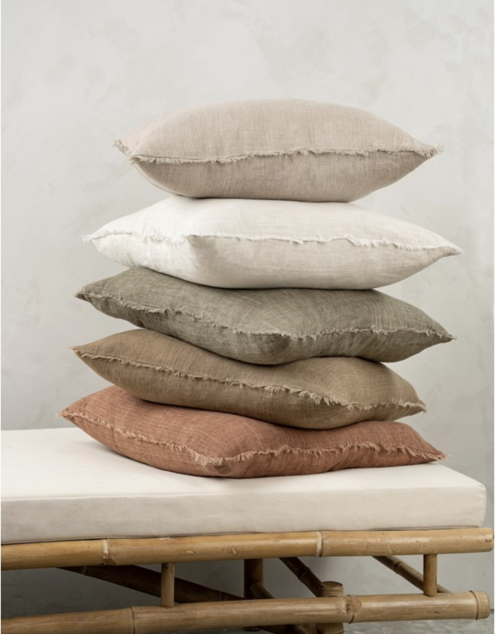 Lina Linen Pillow, Hazelnut 20x20