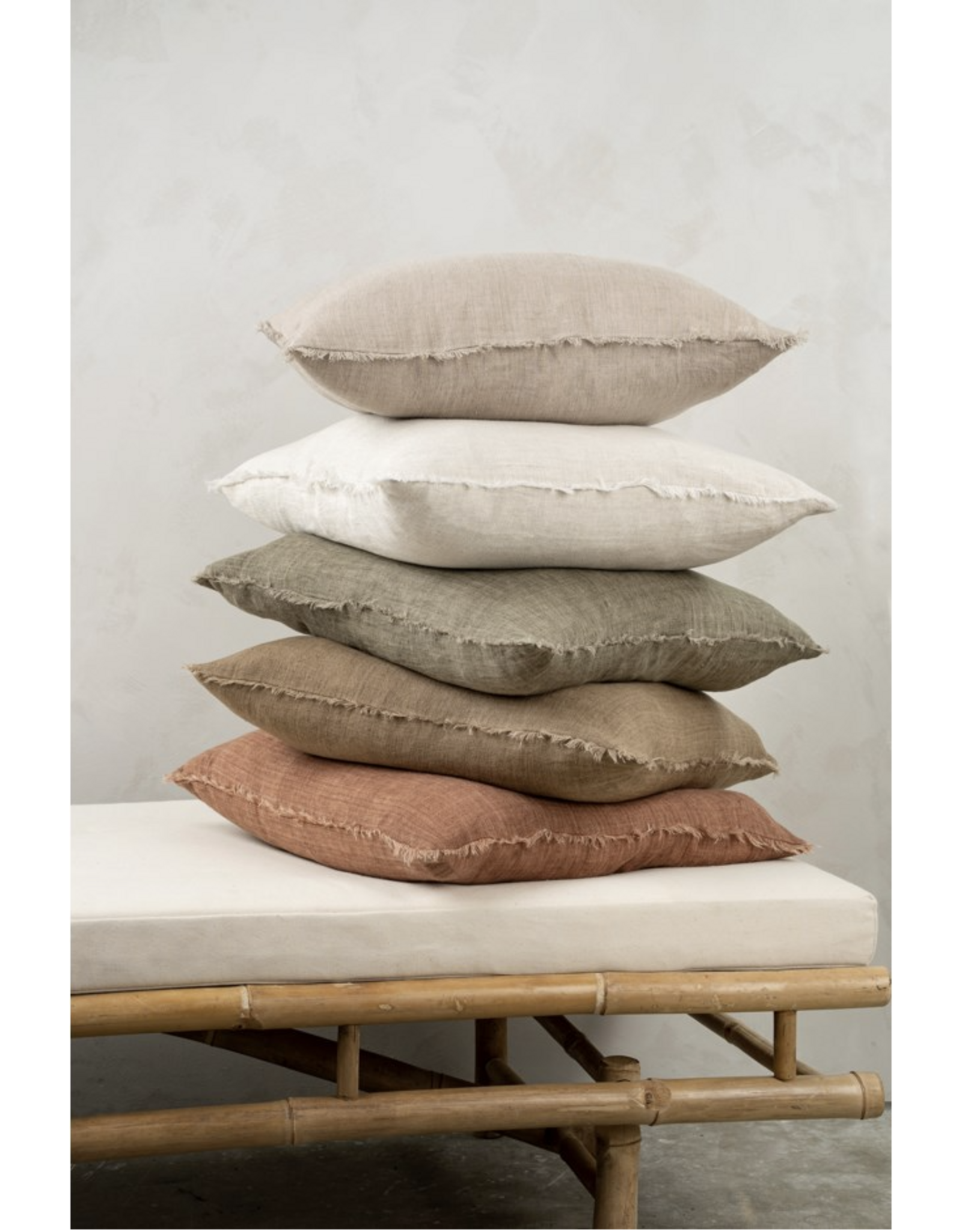 Lina Linen Pillow, Hazelnut 20x20
