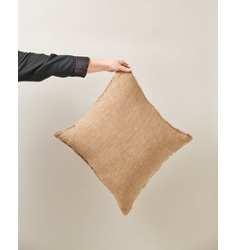 Lina Linen Pillow, Hazelnut 20x20