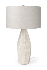 Piven Cream Textured Ceramic Table Lamp