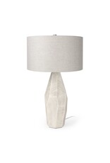 Piven Cream Textured Ceramic Table Lamp