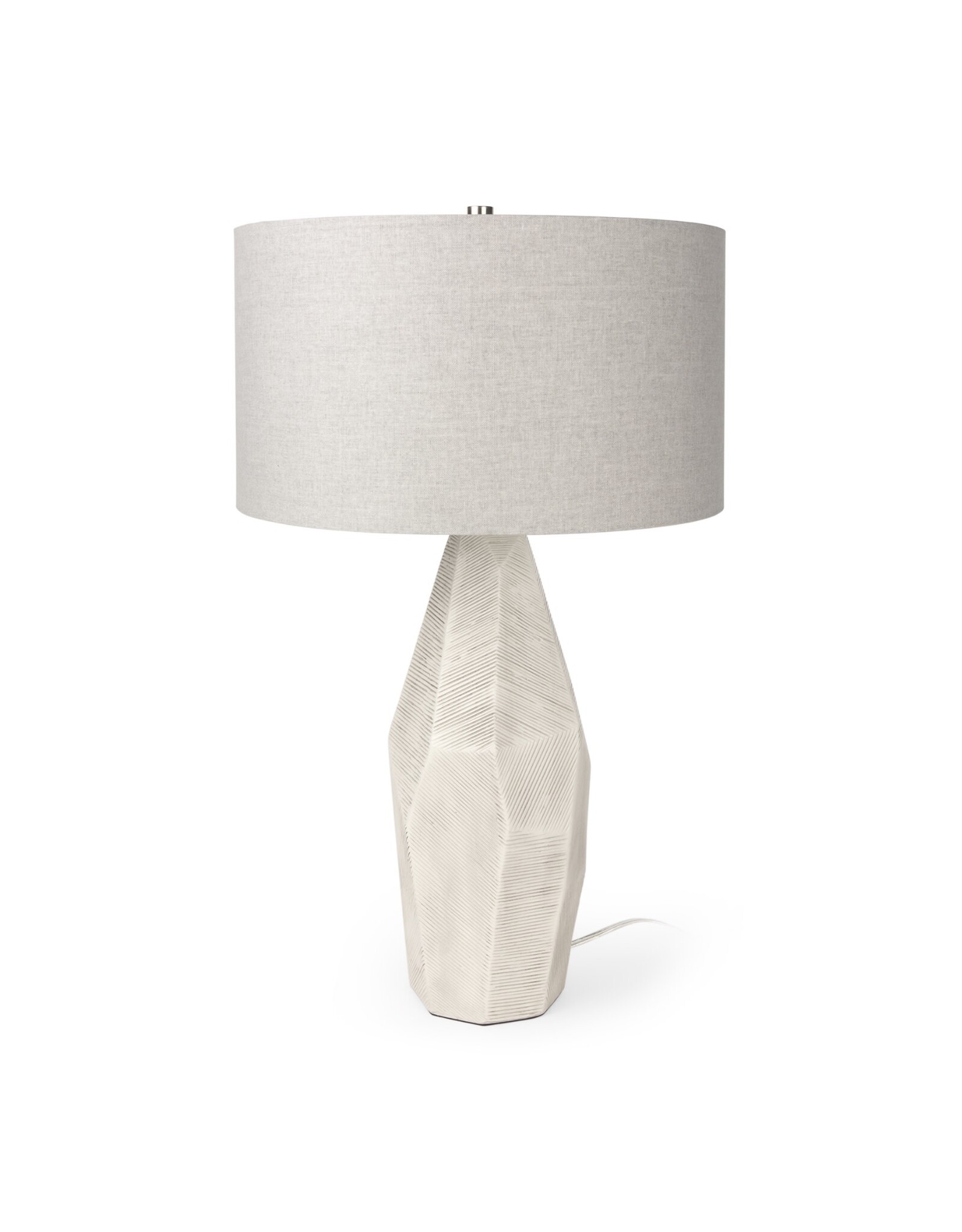 Piven Cream Textured Ceramic Table Lamp