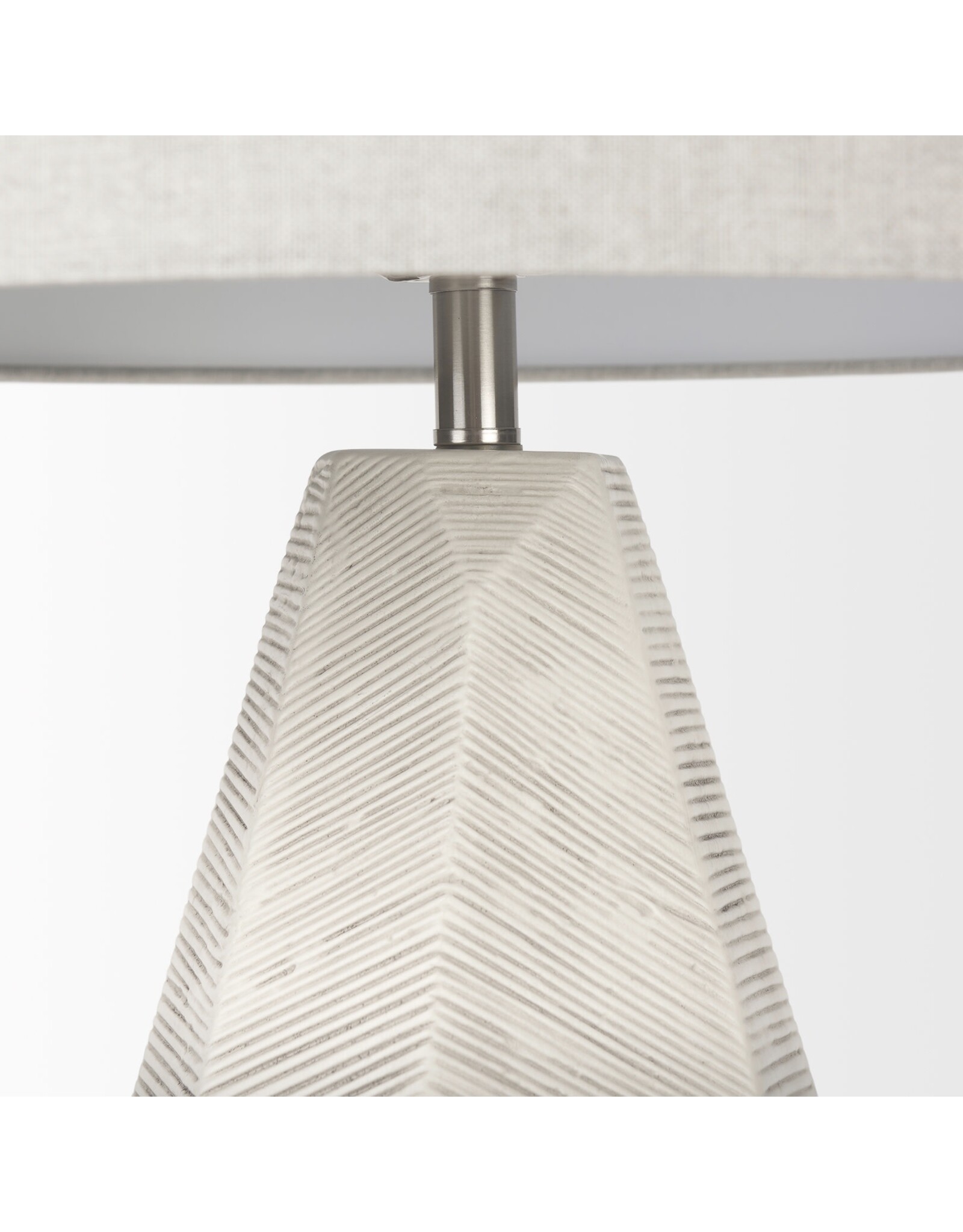 Piven Cream Textured Ceramic Table Lamp