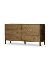 Meadow 6 Drawer Dresser in Tawny Oak