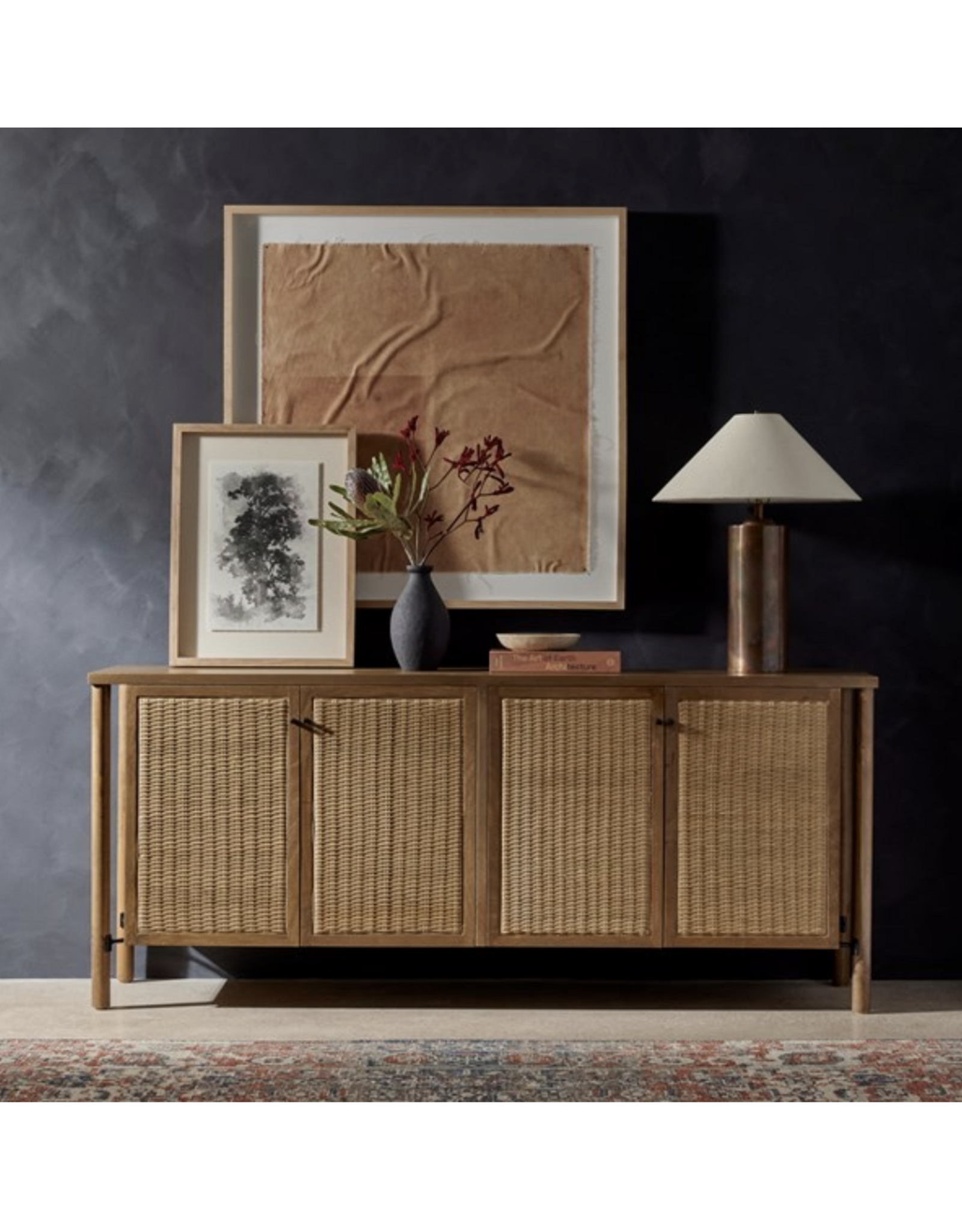 Veta Sideboard in Taupe Cane