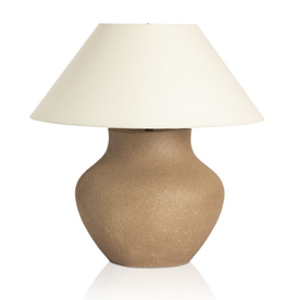Parma Ceramic Table Lamp, Dark Sand