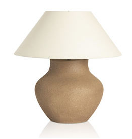 Parma Ceramic Table Lamp, Dark Sand