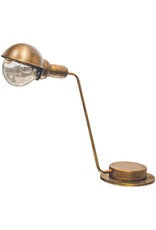 Vaughn (19.8"H) Gold-Tone Metal Half-Moon Shade Table Lamp
