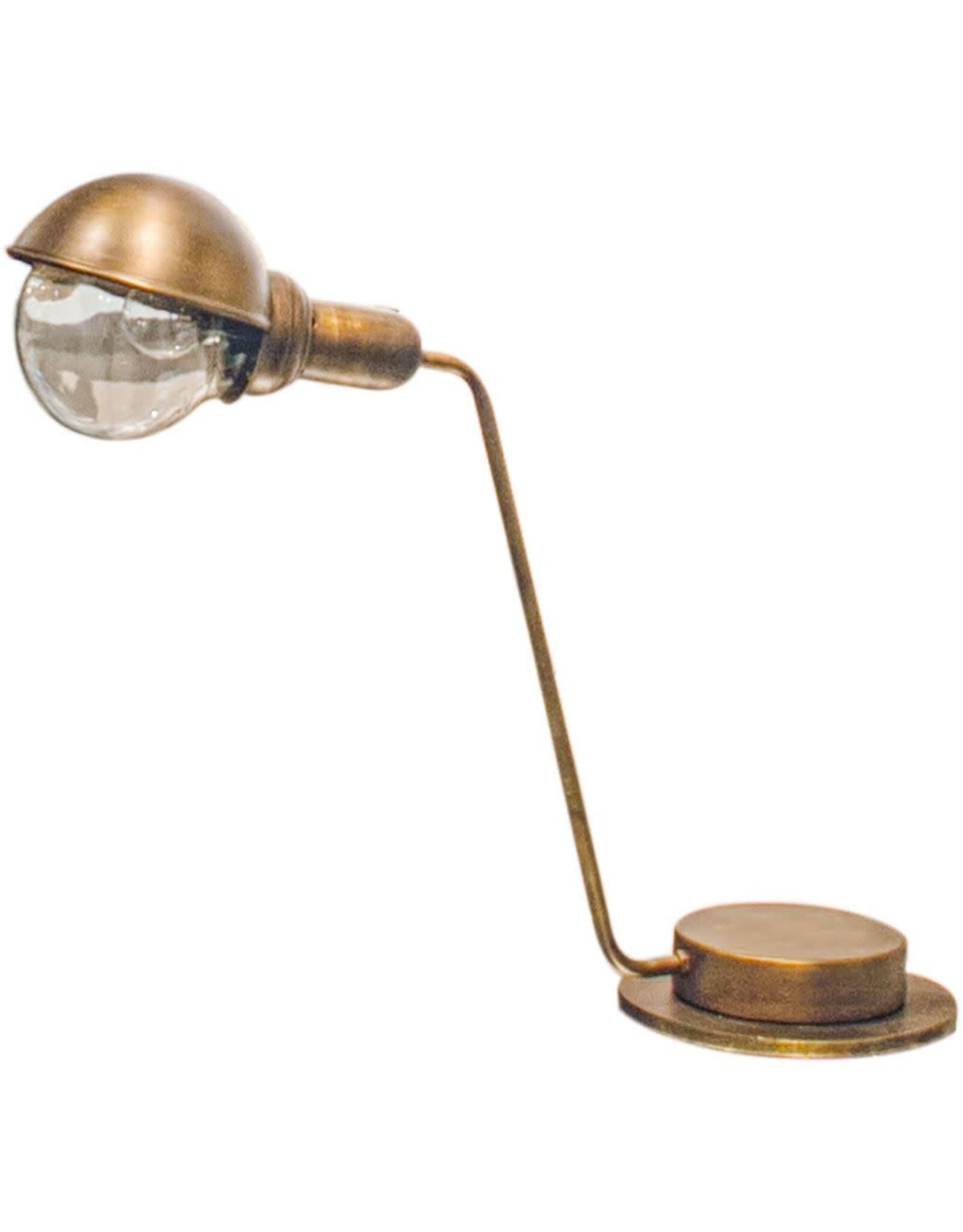 Vaughn (19.8"H) Gold-Tone Metal Half-Moon Shade Table Lamp