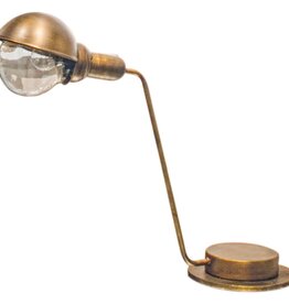 Vaughn (19.8"H) Gold-Tone Metal Half-Moon Shade Table Lamp