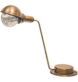 Vaughn (19.8"H) Gold-Tone Metal Half-Moon Shade Table Lamp