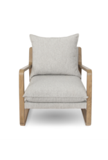Finn Sling Chair, Brown Frame in Taupe Boucle